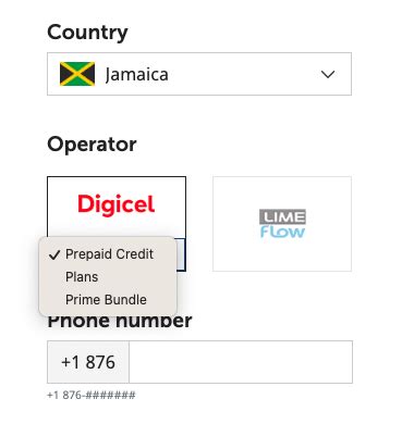 send credit to jamaica phone.